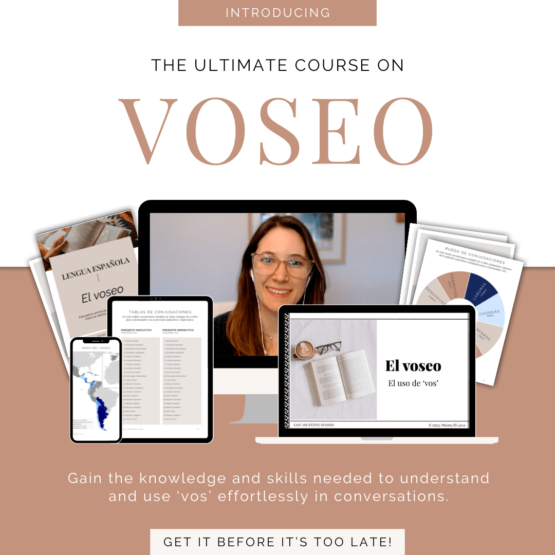 Commander Voseo Curso del Voseo - Easy Argentine Spanish